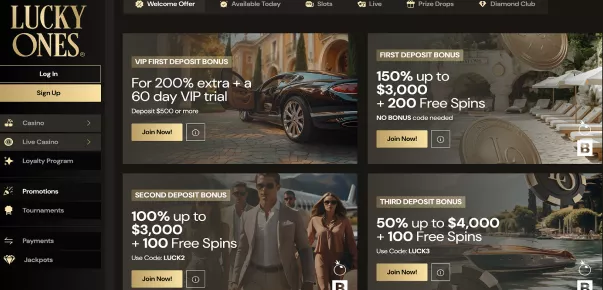 Lucky Ones Casino UAE - exclusive bonuses and promo codes
